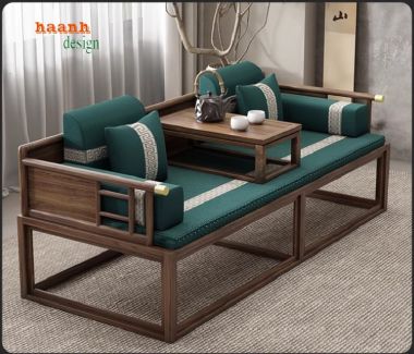 Chọn lựa giường la hán gỗ sồi cho phòng ngủ sang trọng-SBT 006