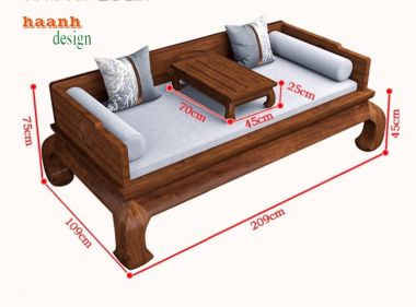 Chọn lựa giường la hán gỗ gụ bền đẹp cho gia đình-SBT 008