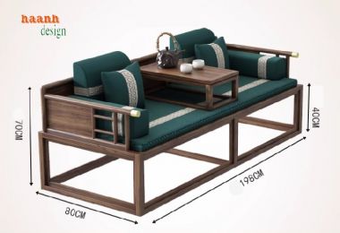Chọn lựa giường la hán gỗ sồi cho phòng ngủ sang trọng-SBT 006