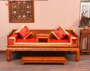 Giường Gỗ La Hán Đẹp Chạm Khắc Tinh Xảo – Giả Cổ Sang Trọng-SBT 015