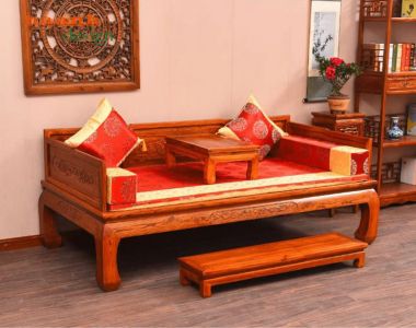 Giường Gỗ La Hán Đẹp Chạm Khắc Tinh Xảo – Giả Cổ Sang Trọng-SBT 015