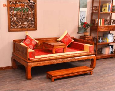 Giường Gỗ La Hán Đẹp Chạm Khắc Tinh Xảo – Giả Cổ Sang Trọng-SBT 015