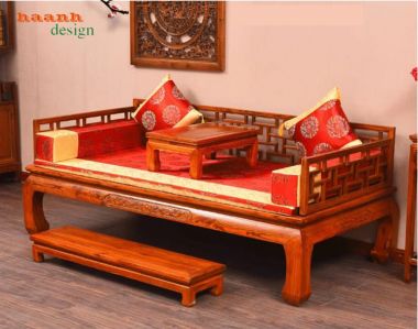 Giường Gỗ La Hán Đẹp Chạm Khắc Tinh Xảo – Giả Cổ Sang Trọng-SBT 015