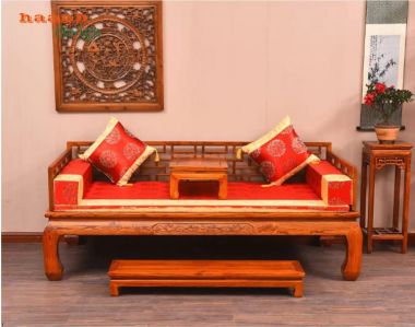 Giường Gỗ La Hán Đẹp Chạm Khắc Tinh Xảo – Giả Cổ Sang Trọng-SBT 015