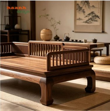 Giường La Hán Phong Cách Trung Quốc Mẫu Ba Thành-SBT 017