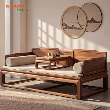 Giường la hán gỗ gụ tự nhiên phong cách Trung Quốc đời Minh-SBT 012