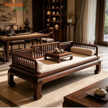 Giường La Hán Phong Cách Trung Quốc Mẫu Ba Thành-SBT 017