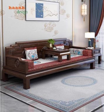 Lựa chọn giường la hán gỗ sồi cho phòng ngủ sang trọng-SBT 009