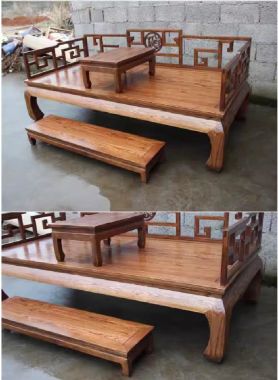 Khám phá vẻ đẹp của giường la hán gỗ tự nhiên-SBT 007