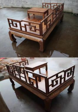 Khám phá vẻ đẹp của giường la hán gỗ tự nhiên-SBT 007