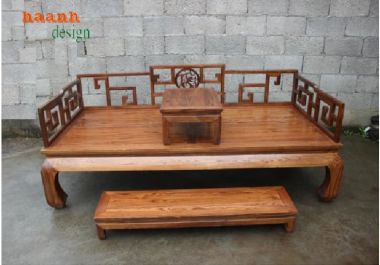 Khám phá vẻ đẹp của giường la hán gỗ tự nhiên-SBT 007
