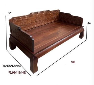 Giường La Hán gỗ ba thành – Tinh hoa nội thất cổ điển Á Đông-SBT 011