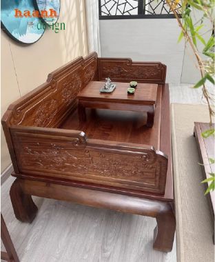 Giường La Hán gỗ ba thành – Tinh hoa nội thất cổ điển Á Đông-SBT 011