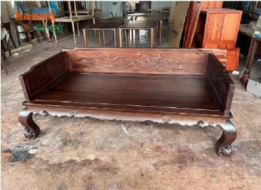 Giường La Hán gỗ ba thành – Tinh hoa nội thất cổ điển Á Đông-SBT 011