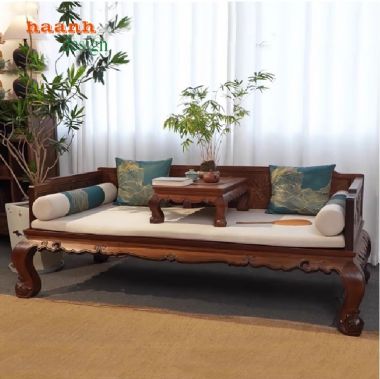 Giường La Hán gỗ ba thành – Tinh hoa nội thất cổ điển Á Đông-SBT 011