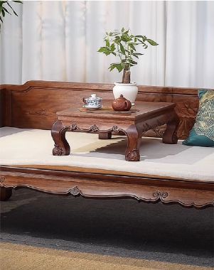 Giường La Hán gỗ ba thành – Tinh hoa nội thất cổ điển Á Đông-SBT 011