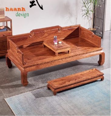 Giường ngủ ba thành gỗ hương – Vẻ đẹp truyền thống-SBT 010