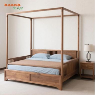 Giường ngủ gỗ đời Tống đẹp chuẩn phong cách Á Đông-SBT 014