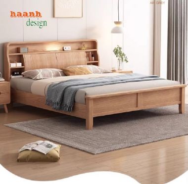 Giường ngủ gỗ sồi và xu hướng thiết kế nội thất hiện đại-DNH 008