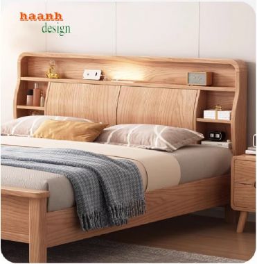 Giường ngủ gỗ sồi và xu hướng thiết kế nội thất hiện đại-DNH 008