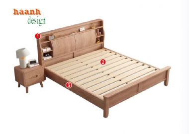 Giường ngủ gỗ sồi và xu hướng thiết kế nội thất hiện đại-DNH 008