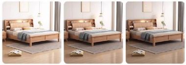 Giường ngủ gỗ sồi và xu hướng thiết kế nội thất hiện đại-DNH 008