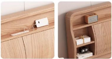 Giường ngủ gỗ sồi và xu hướng thiết kế nội thất hiện đại-DNH 008