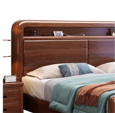 Mẫu giường gỗ tự nhiên đẹp, hiện đại và đẳng cấp nhất 2025-DHN 012