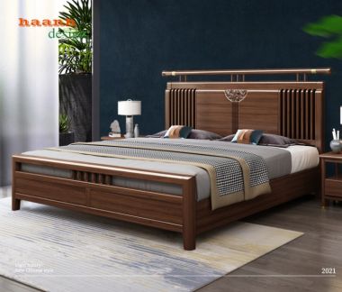 Giường ngủ gỗ tự nhiên hiện đại GNH 003