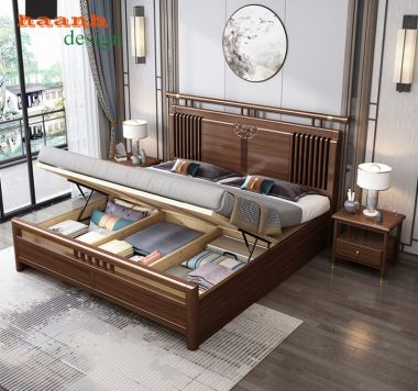 Giường ngủ gỗ tự nhiên hiện đại GNH 003