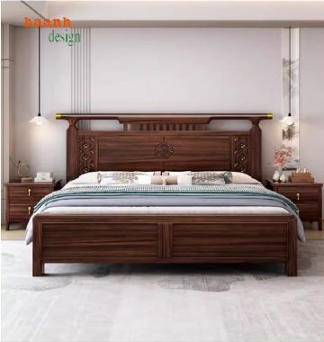 Mẫu giường ngủ gỗ cao cấp – Tinh tế từng chi tiết-DHN 011