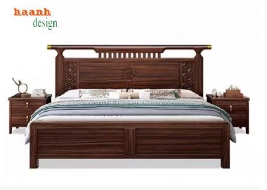 Mẫu giường ngủ gỗ cao cấp – Tinh tế từng chi tiết-DHN 011