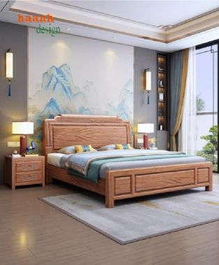 Giường Ngủ Gỗ Hiện Đại – Đẳng Cấp Từ Gỗ Hương Tự Nhiên-DHN 009