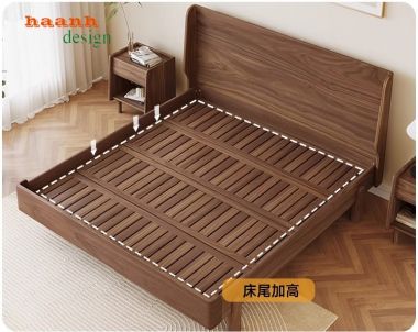 Giường ngủ gỗ óc chó tự nhiên sản phẩm cho gia đình GNH 004