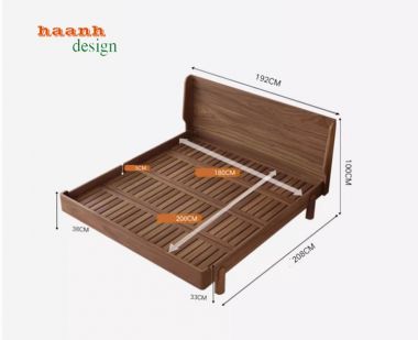 Giường ngủ gỗ óc chó tự nhiên sản phẩm cho gia đình GNH 004
