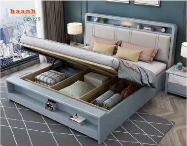 Đem lại sự thoải mái với giường ngủ gỗ hiện đại-DNH 007