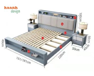 Đem lại sự thoải mái với giường ngủ gỗ hiện đại-DNH 007