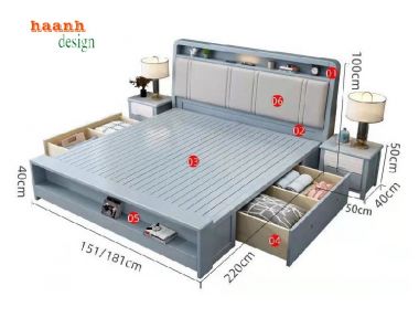 Đem lại sự thoải mái với giường ngủ gỗ hiện đại-DNH 007