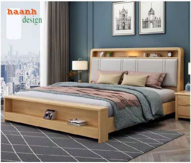 Đem lại sự thoải mái với giường ngủ gỗ hiện đại-DNH 007