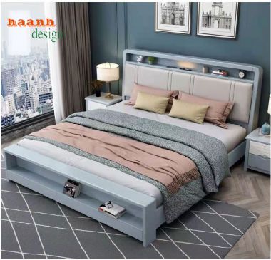 Đem lại sự thoải mái với giường ngủ gỗ hiện đại-DNH 007
