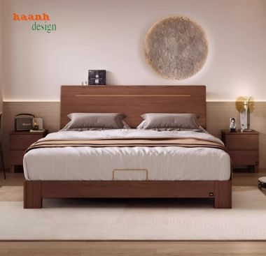 Giường ngủ gỗ tự nhiên cao cấp – nâng tầm không gian sống-DHN 013