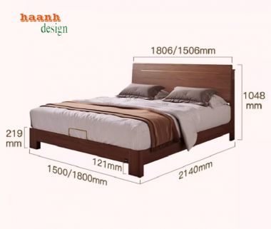 Giường ngủ gỗ tự nhiên cao cấp – nâng tầm không gian sống-DHN 013
