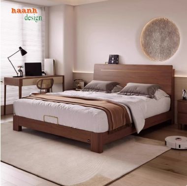 Giường ngủ gỗ tự nhiên cao cấp – nâng tầm không gian sống-DHN 013