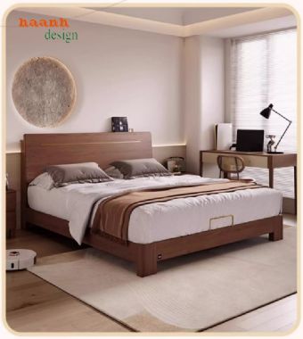 Giường ngủ gỗ tự nhiên cao cấp – nâng tầm không gian sống-DHN 013