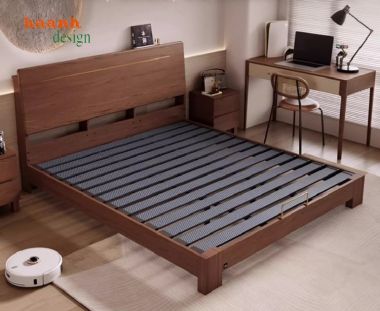Giường ngủ gỗ tự nhiên cao cấp – nâng tầm không gian sống-DHN 013
