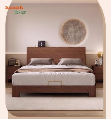Giường ngủ gỗ tự nhiên cao cấp – nâng tầm không gian sống-DHN 013