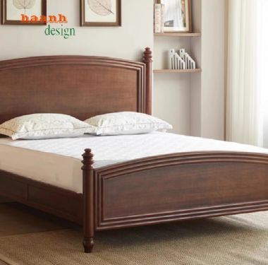 Top mẫu giường ngủ gỗ sồi tự nhiên được ưa chuộng nhất-DHN 010