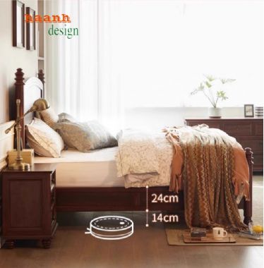 Top mẫu giường ngủ gỗ sồi tự nhiên được ưa chuộng nhất-DHN 010