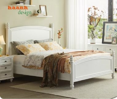 Top mẫu giường ngủ gỗ sồi tự nhiên được ưa chuộng nhất-DHN 010