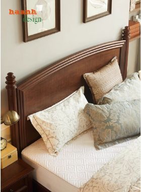 Top mẫu giường ngủ gỗ sồi tự nhiên được ưa chuộng nhất-DHN 010